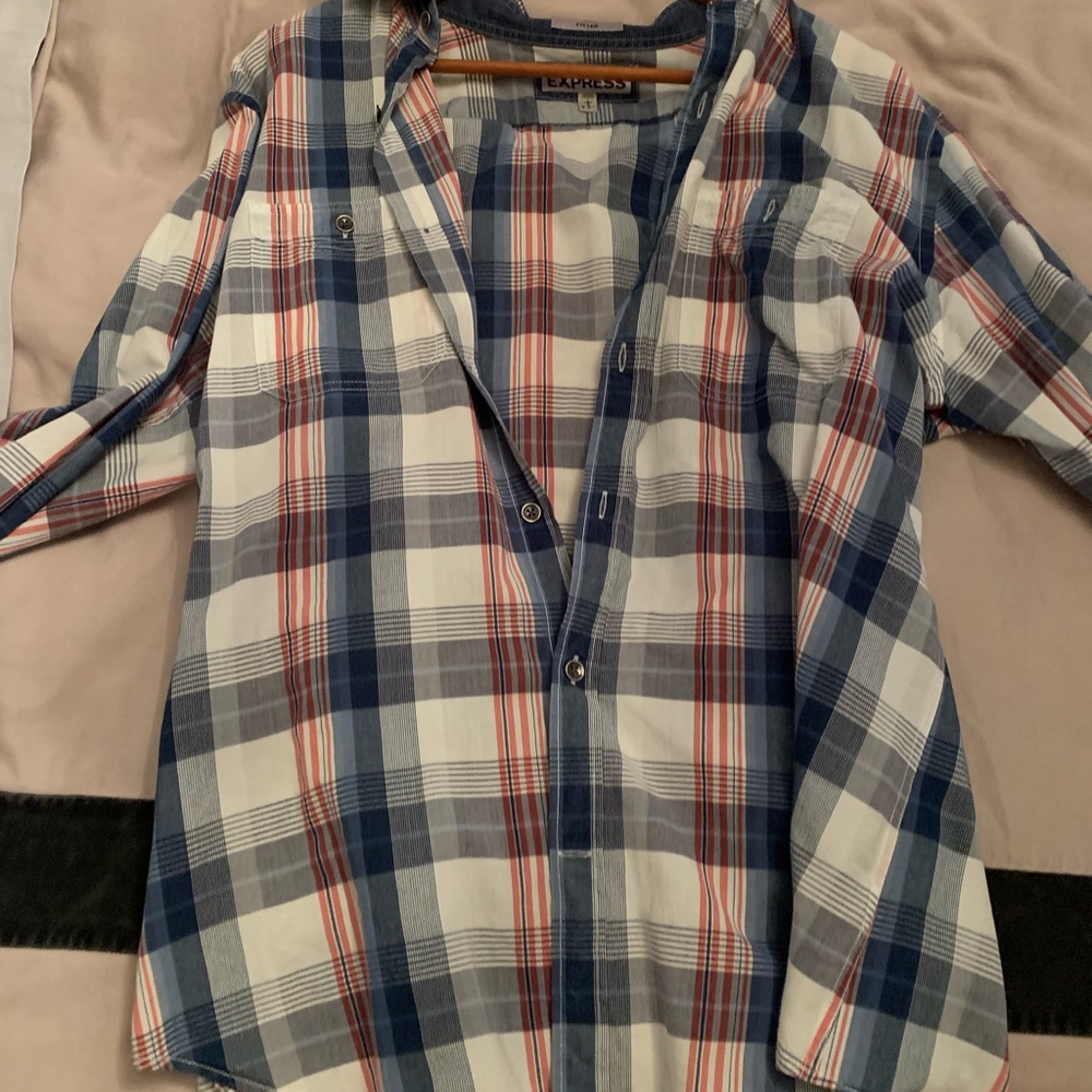 Express Plaid Dress Shirt
